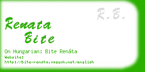 renata bite business card